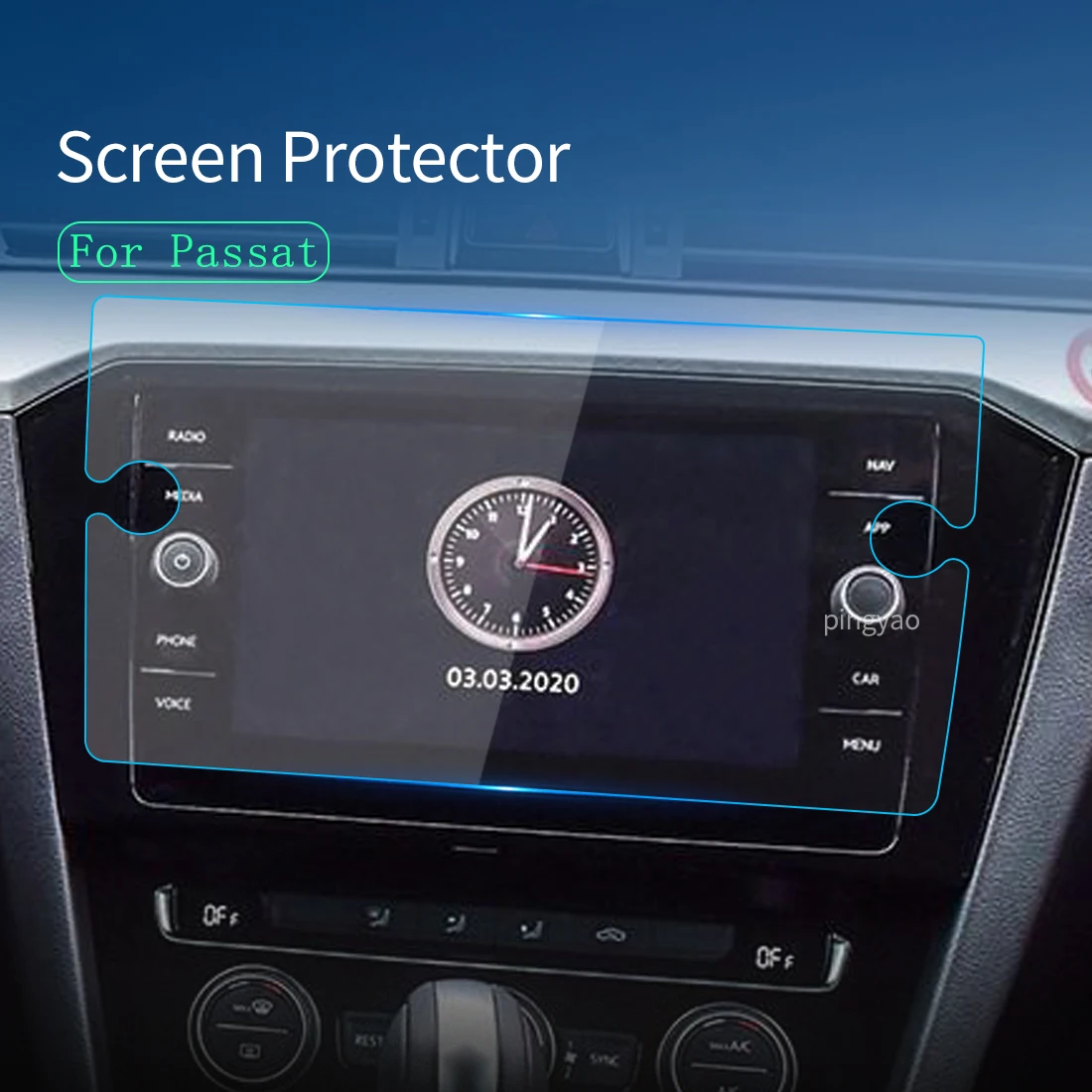 Автомобильные наклейки измерители Защита экрана для Carplay VW Passat 2023 дисплей