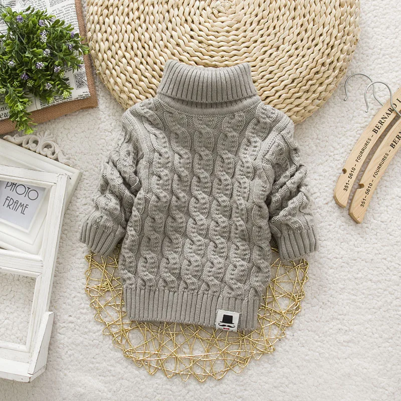 

Kids Sweater for Girls Tricots Turtleneck Pullover Toddler Boys Sweater Winter Tops Solid Color Sweaters Autumn Boy Girl Clothes