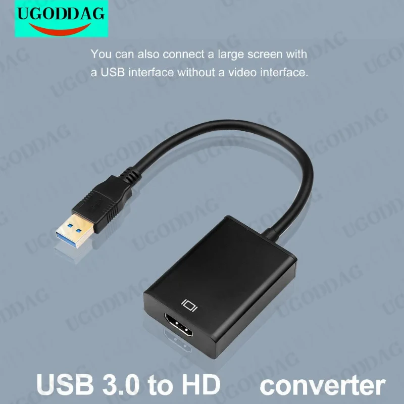 1080P 60 Гц HD Портативный USB 3.0 к HDMI-совместимому аудио-видео адаптер-конвертер Кабель