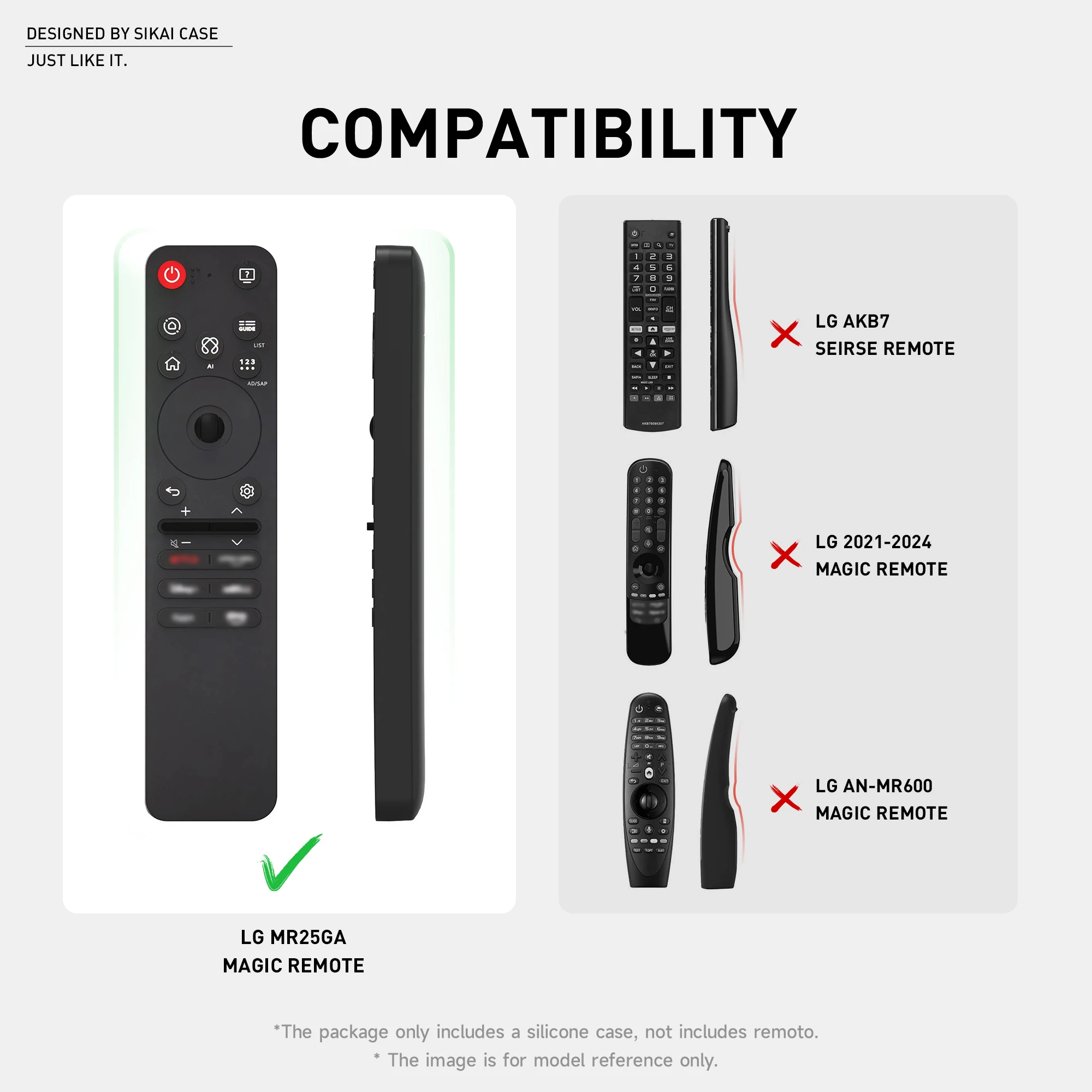 Фото Силиконовый чехол SIKAI для LG MR25GA (2025) Защитный чехол Anit-Lost для LG OLED Smart TV C5/B5/G5/M5 Series Magic Remote №2