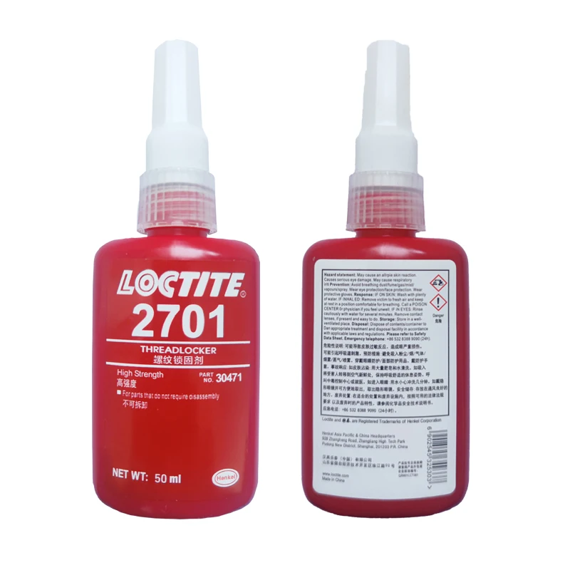 Клей для резьбы loctite 2701 50 мл герметичный стойкий к ржавчине высокопрочный