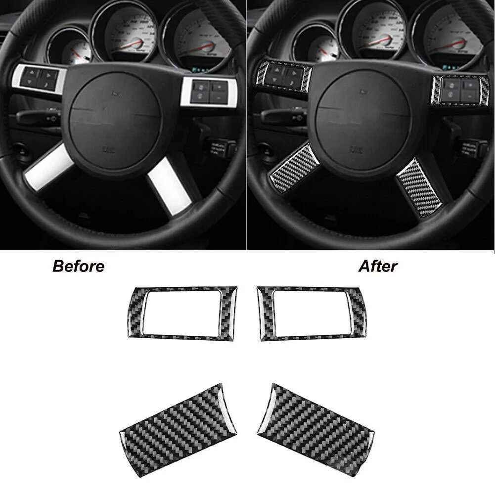 

Brand New Steering Wheel Cover Steering Wheel Trim 2008-2010 4pcs Black Car Accessories Car Interior Decorative