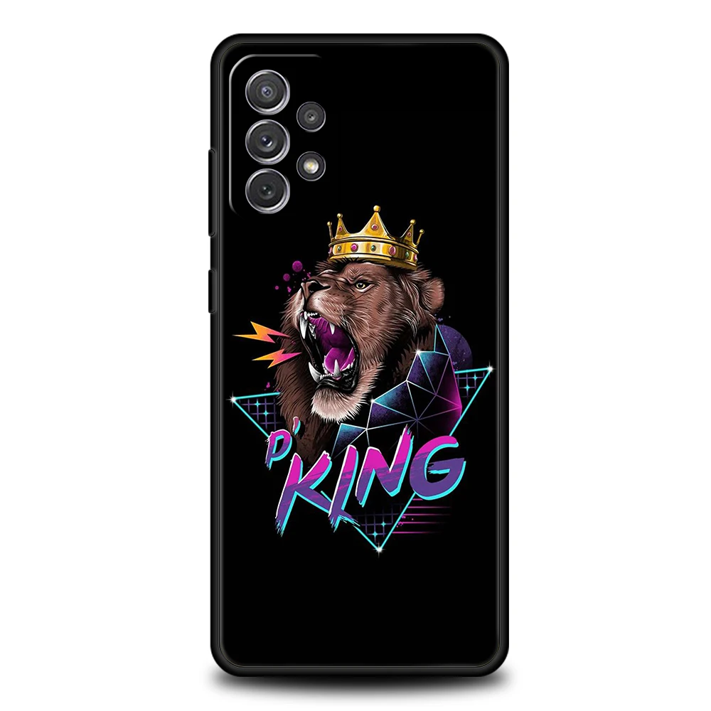 Crown King And Queen Silicone Case For Samsung Galaxy A32 A52 A13 A22 A72 A51 A71 A41 A11 A31 A21S 5G Luxury Phone Cover Shell