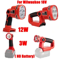 led work light portable 12w outdoor flashlight for milwaukee 18v li ion battery spotlight not including battery free shipping