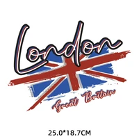 2022 new england flag london letters patches iron on transfers for clothing thermoadhesive stickers on clothes t shirts applique