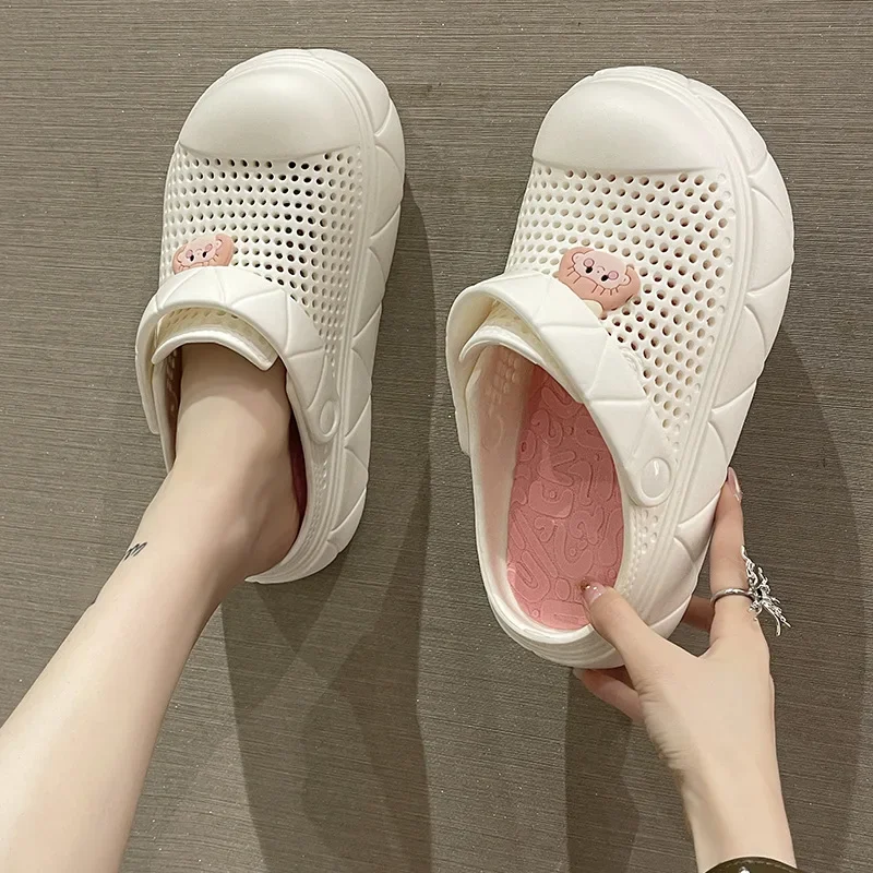 

2023 Croc Slippers Summer Women's Sandals Ladies Outdoor Non Slip Clogs Thick Street Beach Slides Girls Flip Flops Garden Shoes