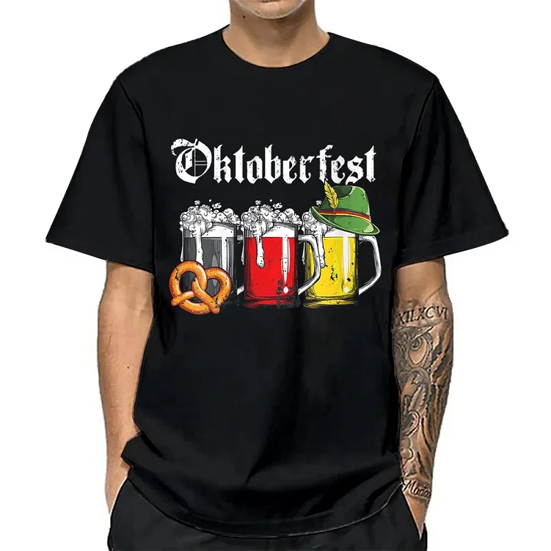 

T Shirt for Men Shirts Graphic Tee Printed T-shirt Large Men's T-shirt Crossfit High Quality Harajuku Fashion Black Top Beer