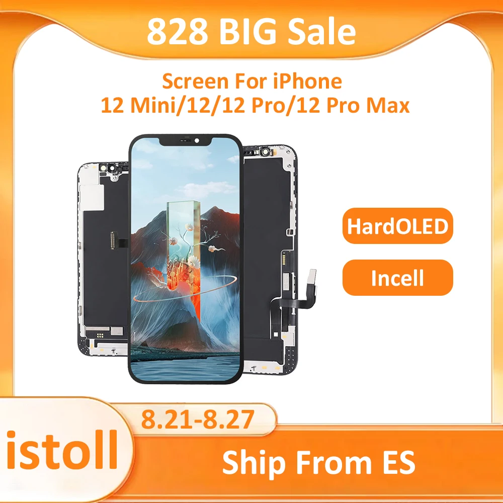 

Grade Pantalla For iPhone 12 Mini 12 12 Pro Max Hard OLED With 3D Touch Screen Digitizer Assembly Display Replacement From ES