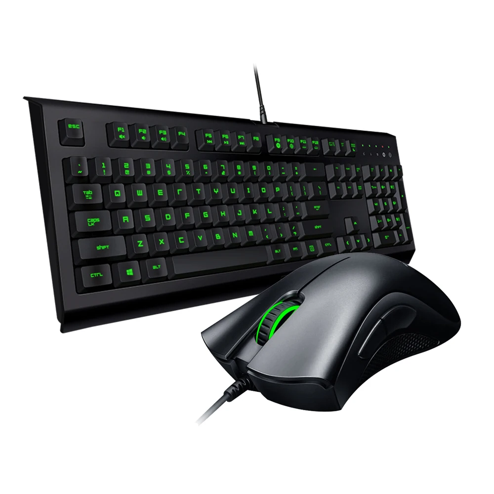 Razer Gaming Keyboard Mouse Combo Cynosa Pro 104 Keys Backlight Gaming Keyboard DeathAdder Essential 6400DPI Mouse Set