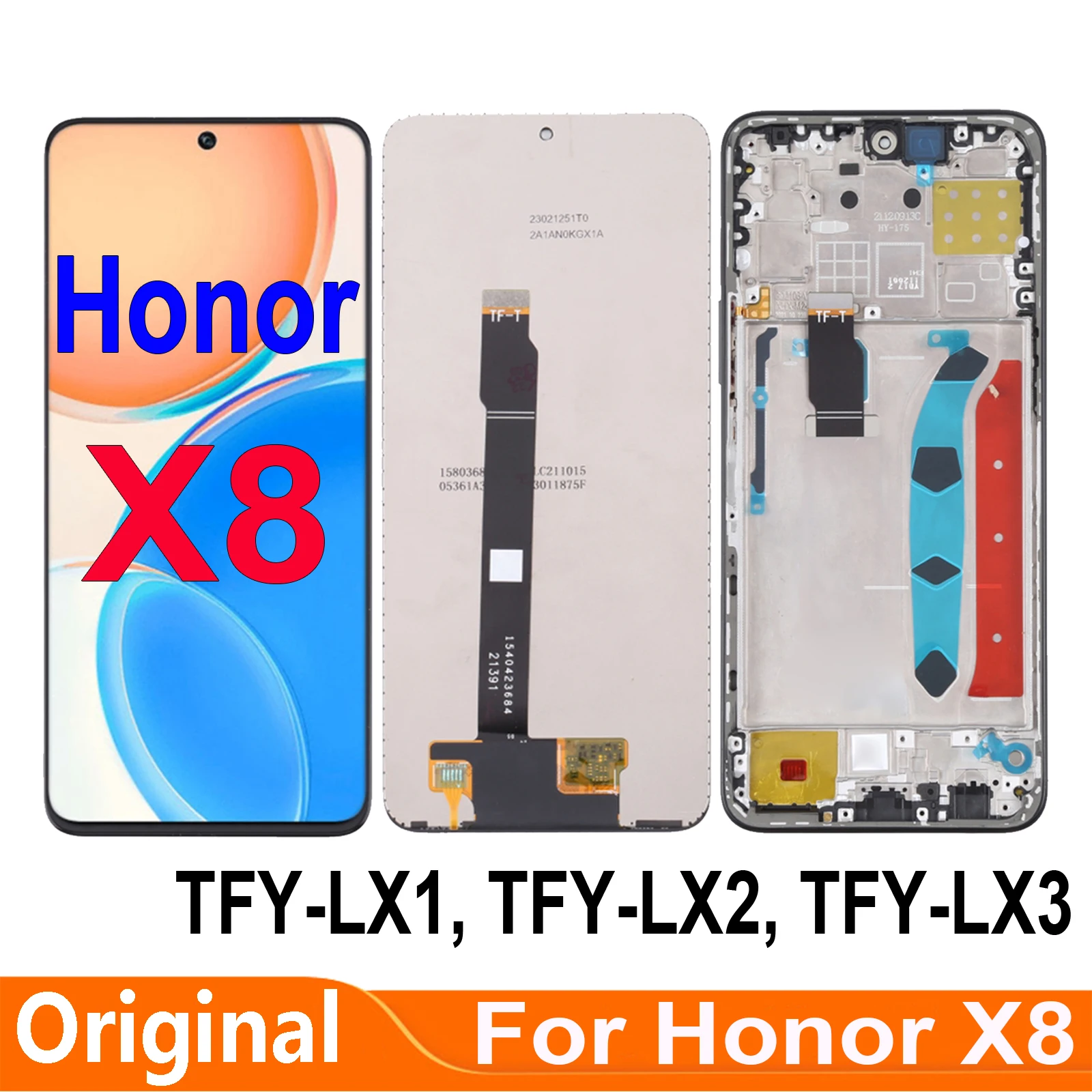 Original 6.7'' For Huawei Honor X8 TFY-LX1 TFY-LX2 TFY-LX3 LCD Display Touch Screen Digitizer Assembly