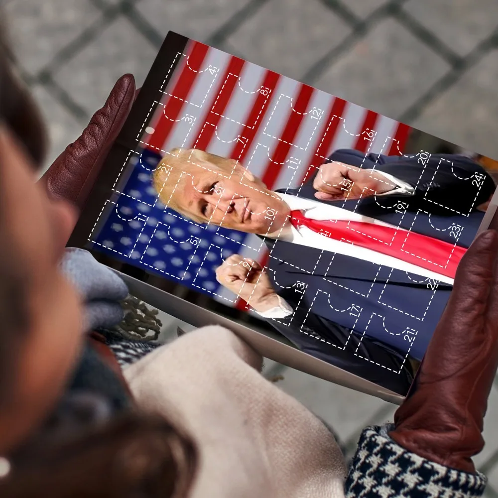 Акриловый рождественский адвент-календарь подарочная коробка украшение для