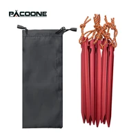 pacoone 10 pcslot 18cm tent pegs aluminum round tent stake alloy silver tent pegs outdoor nails tent accessories