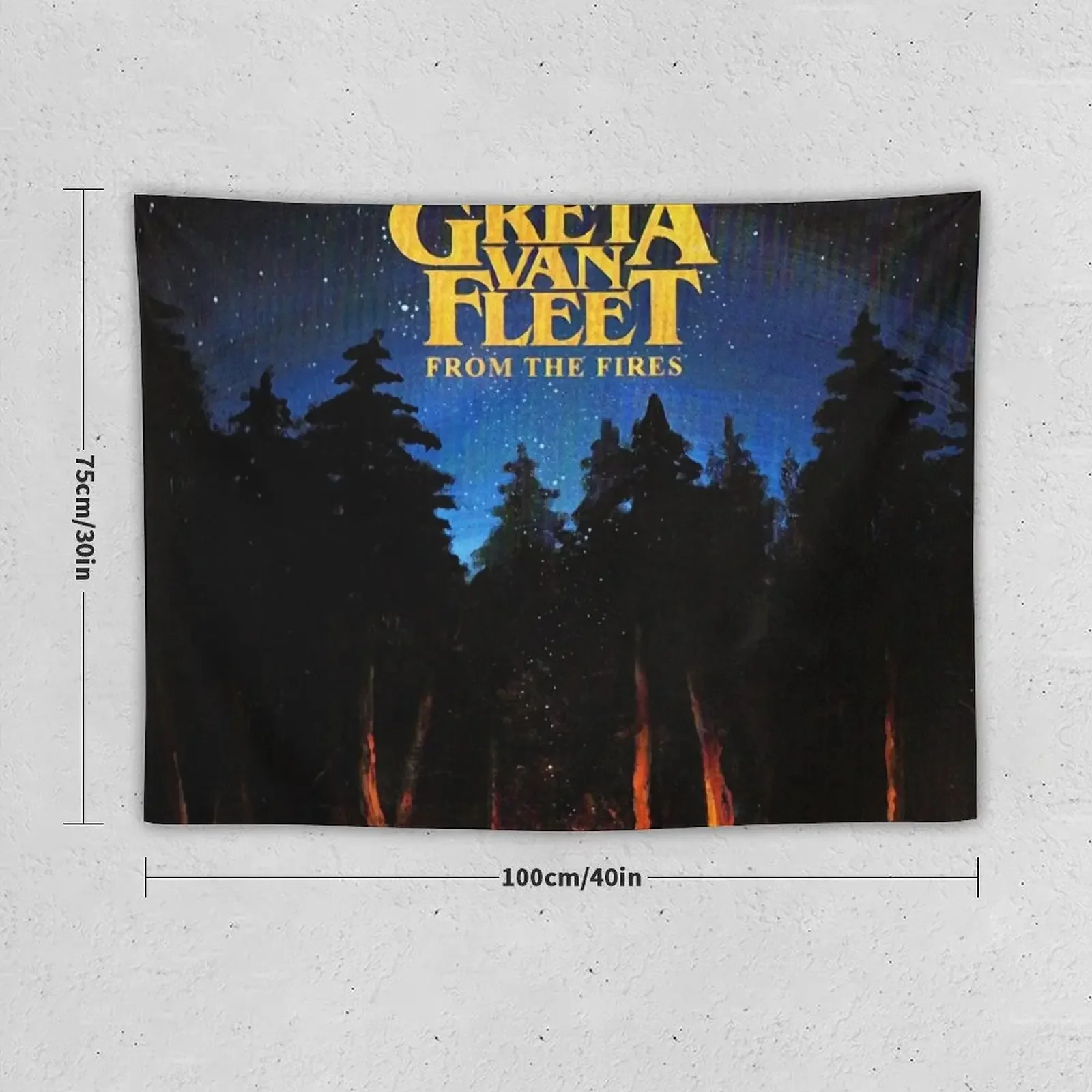Кроватный огненный гобелен Greta Van Fleet организация и украшение для спальни