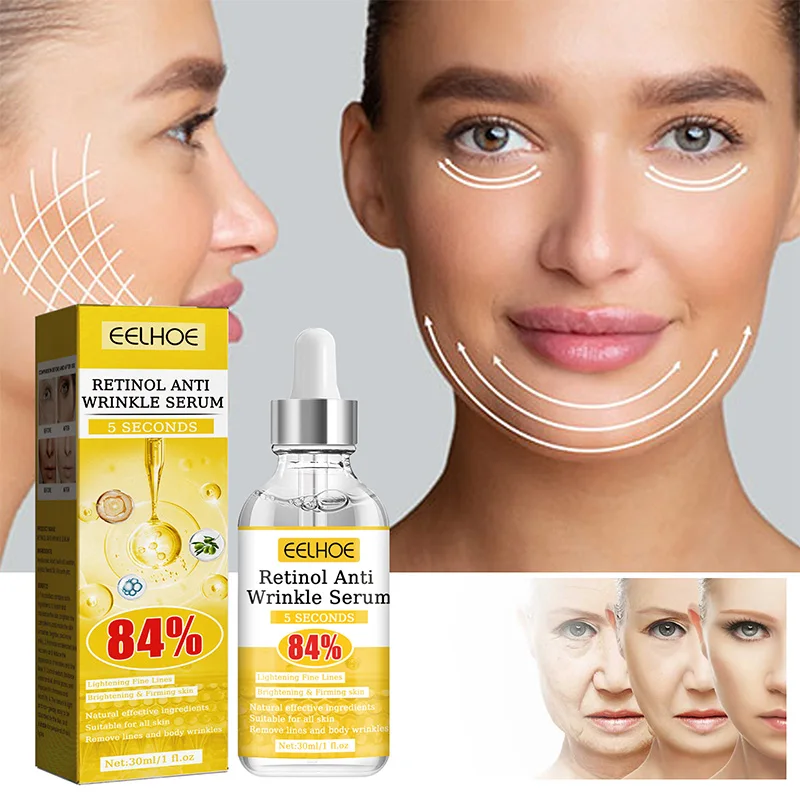 

Effective anti-ageing and anti-wrinkle facial serum to remove facial wrinkles fine lines around the eyes crow's feet neck wrinkl
