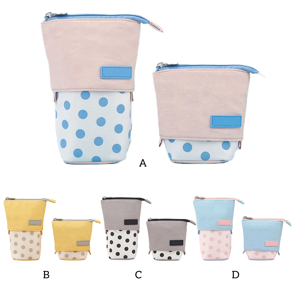 

Холщовый чехол для карандашей художников, искусственная сумка на молнии, телескопический держатель, сумка, инструменты для макияжа, органа...