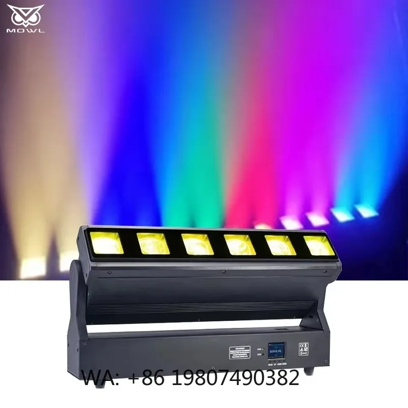 Фото Светодиодный прожектор с зумом 6x40W 4in1 RGBW DMX512, высокомощный проекционный светильник для диджеев, баров, дискотек, клубов, сценического и мероприятийного освещения №1