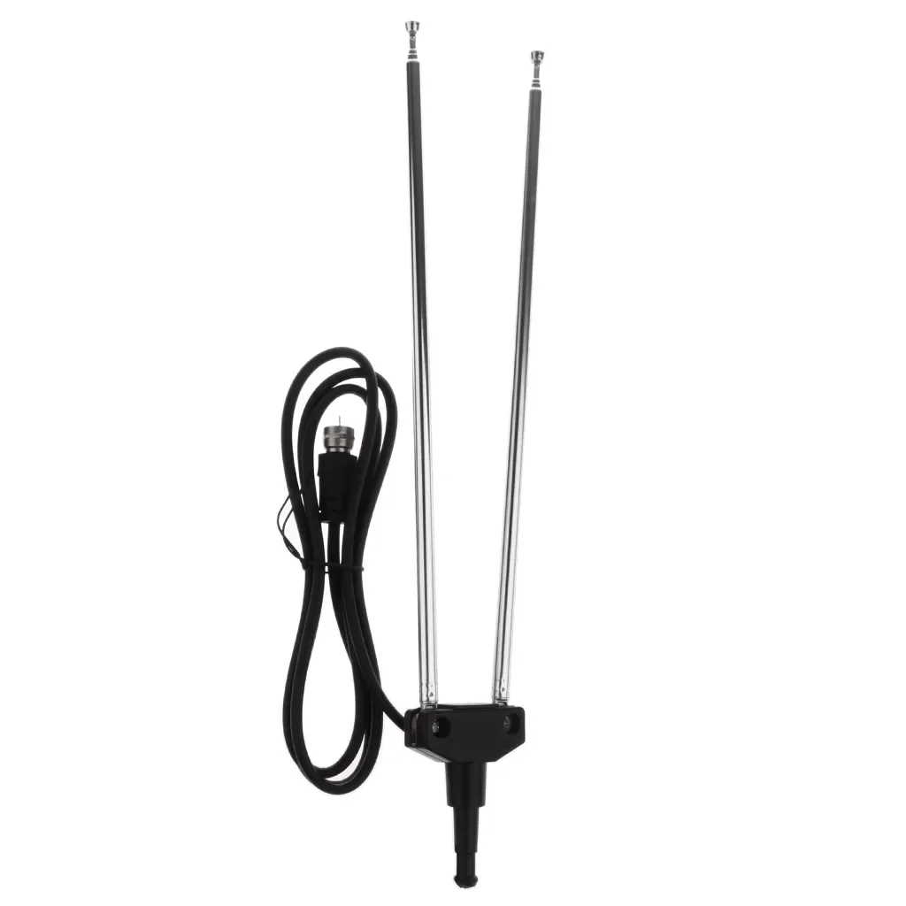 

Digital HDTV Antenna Indoor,Multi directional TV Antenna with Extendable Rods for Enhanced VHF/ FM TV Antenna