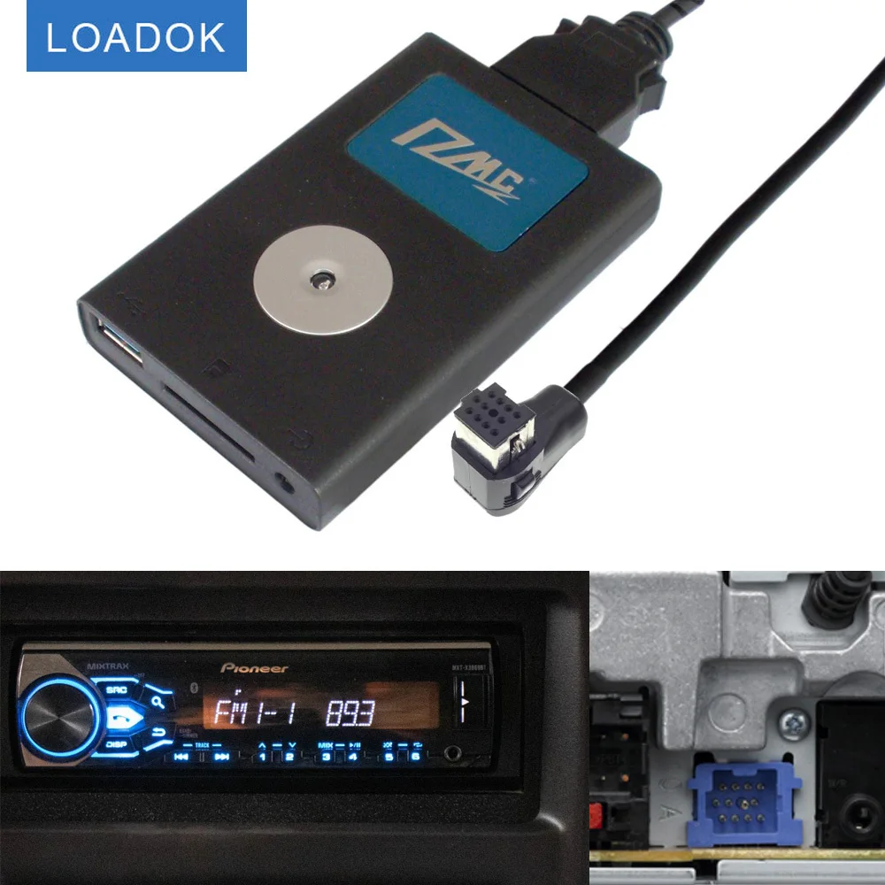 

Car Digital CD Changer Bluetooth-compatible USB SD Drive AUX Adapter for Pioneer Radio iP-BUS KEH-P6200-W MEH-P055 DEH-88 DEH-P