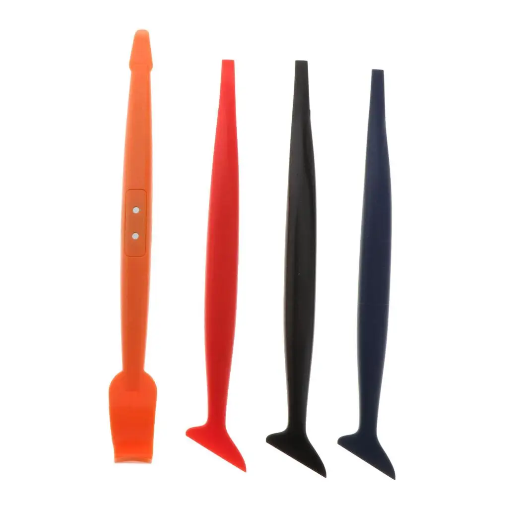 

4Pcs Carbon Fiber Vinyl Wrap Magnet Scraper Corner Sticker Tool Kit Auto