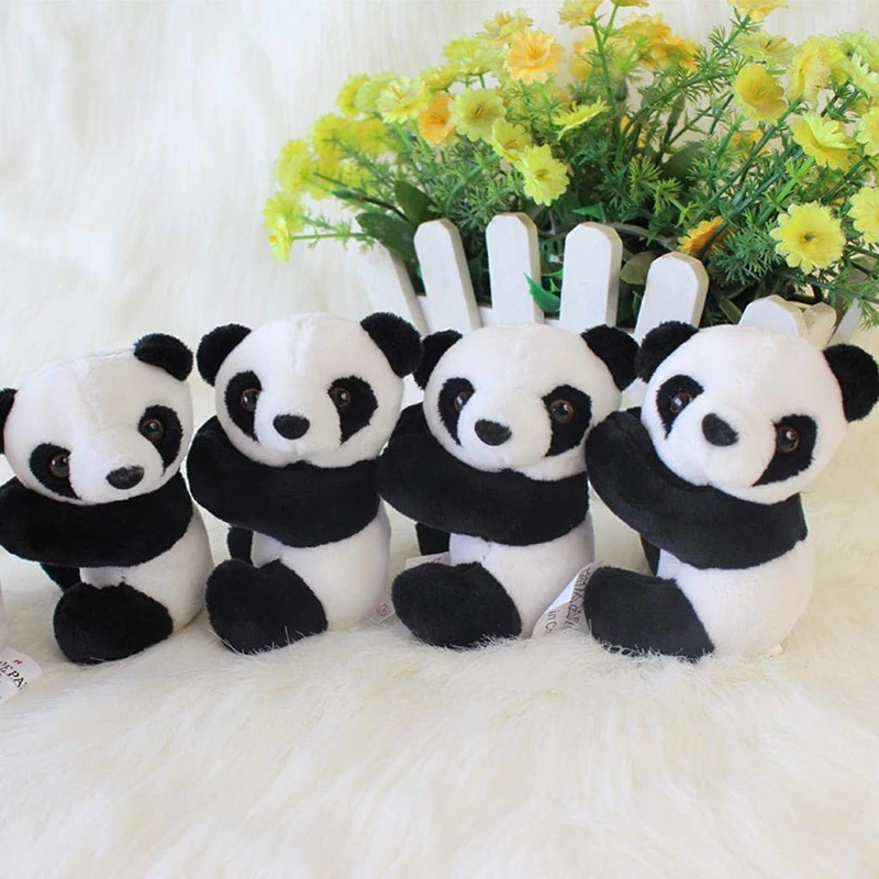 

Finger Panda Plush Pandas Clips Curtain Holder Stand Note Memo Photo Holder Cute Toy Doll Finger Kids Toy China Style Souvenir
