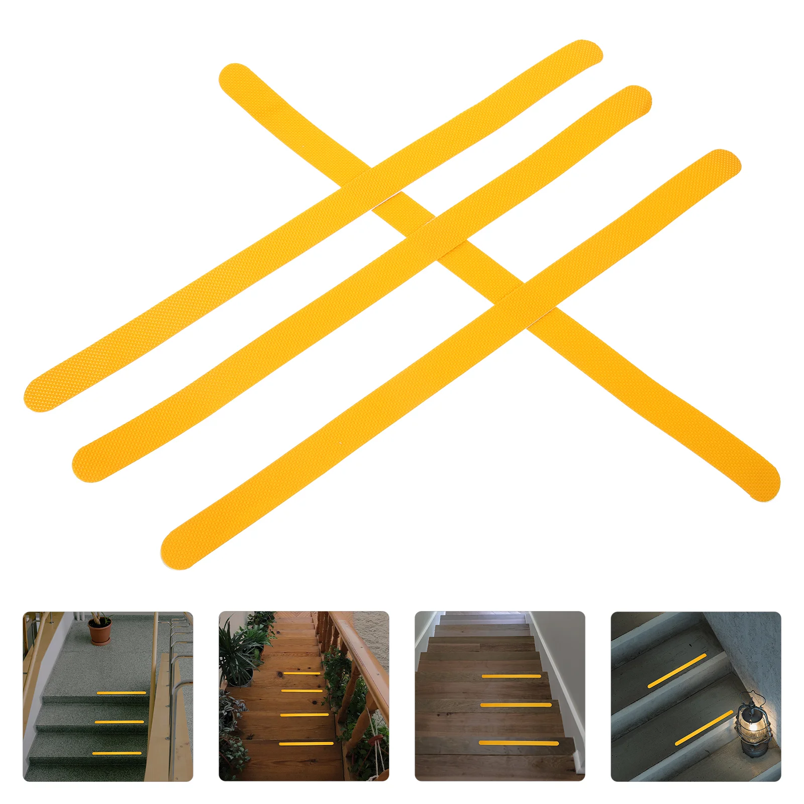 

12 Pcs Applique Non-slip Stickers Glue Tape Rubber Pvc Bathroom Anti-skid Strip Decal