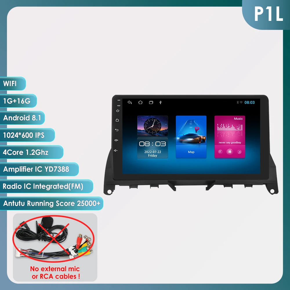 

Hizpo Android автомобильный мультимедийный для Mercedes Benz C-Class W204 S204 2007-2010 плеер радио навигация стерео Carplay авторадио GPS