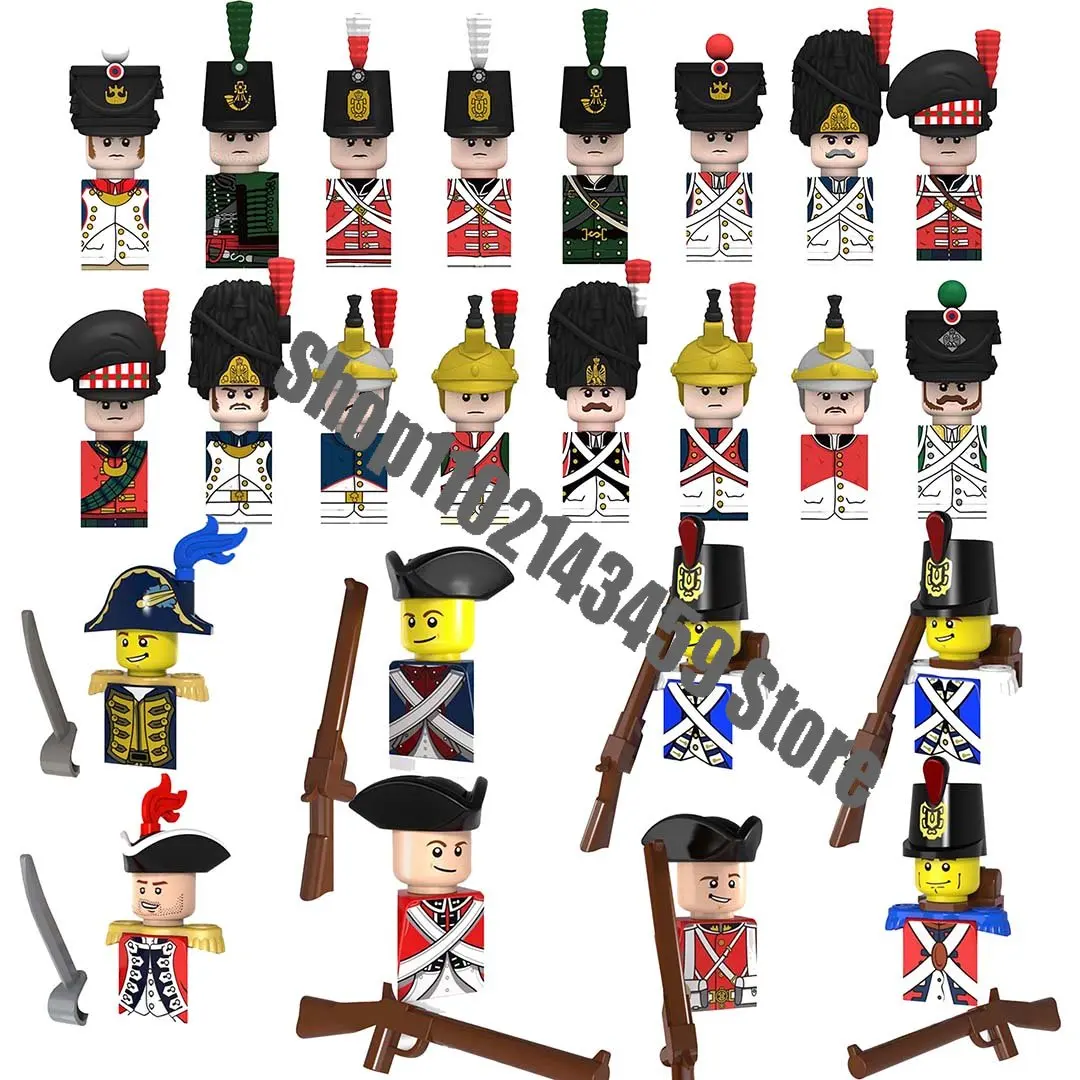 PG8035 N001-N016 немецкая британская армия, французские строительные блоки, мини-фигурки героев, солдаты, военное оружие, кирпичи, подарки