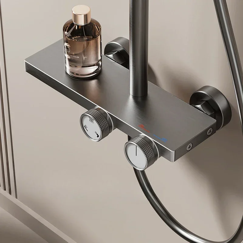 Трехфункциональный серый душевой набор для ванной комнаты космический