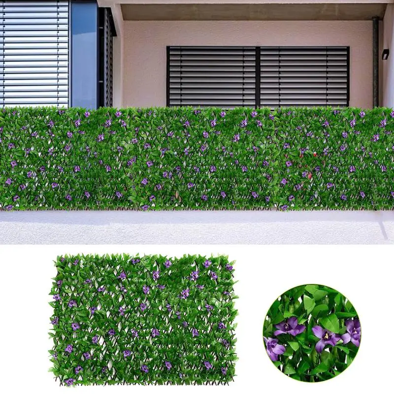 Expandable Artificial Hedge Ivy Leaf Fence Ivy Decor Home Hedges Fence Faux Ivy Maple Leaf Privacy Fence Covering Fake Wall Ivy
