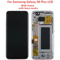 original amoled for samsung galaxy s8 plus display with frame sm g955fds g955f g955a lcd touch screen assembly with burn marks