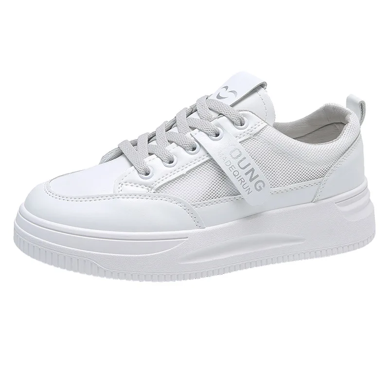 White Shoes Women's 2022 Summer New All-match Student Breathable Mesh Shoes Fashion Ins Tide Casual Sneakers Flat Shoes Women