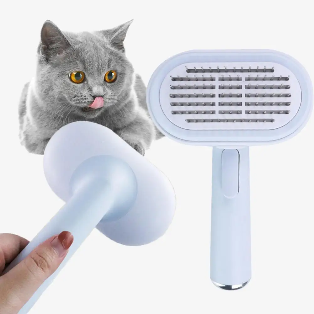 

Ручная миниатюрная щетка для обрезки волос, щетка для чистки кошачьей шерсти 5-в-1, Массажная щетка для щенков, пушистые волосы, товары для ко...