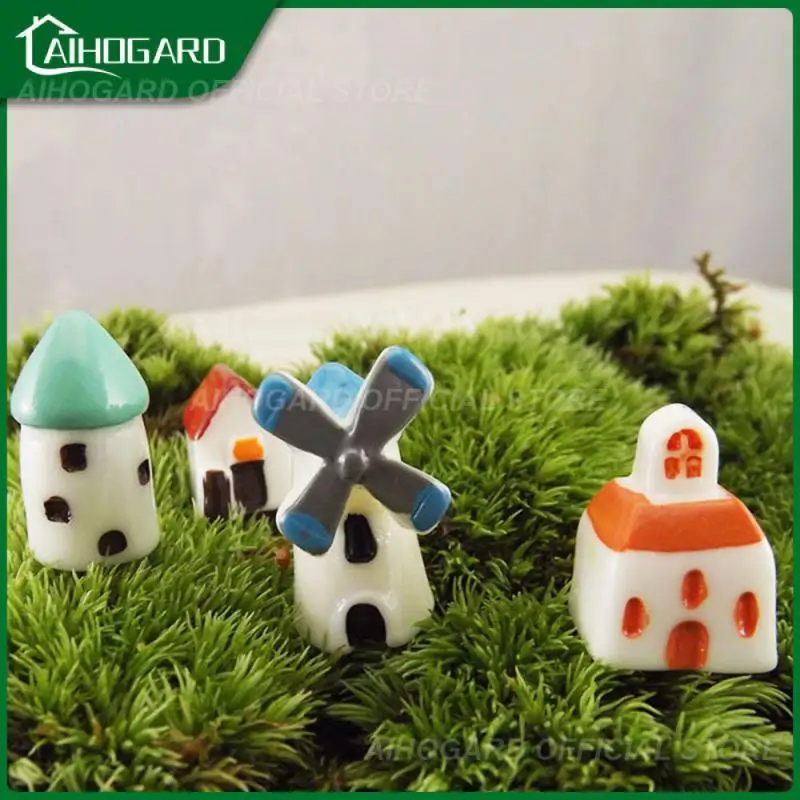 

Kawaii Style Crafts Creative Diy Church Castle Miniature Landscape Decorations House Modeling Design Ornaments Garden Supplies