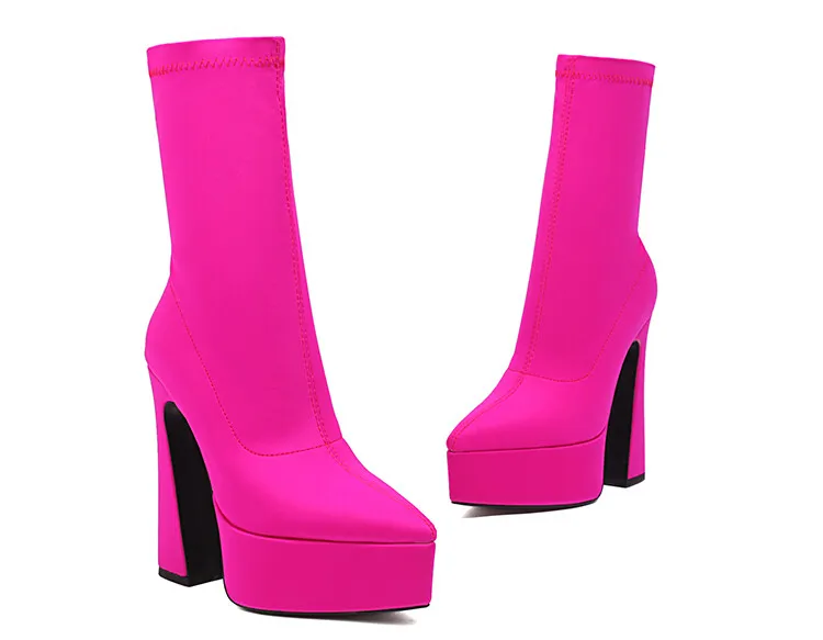 

Oversize Large size Big Size Elastic boots boots women shoes ankle boots for women ladies boots shoes woman winter