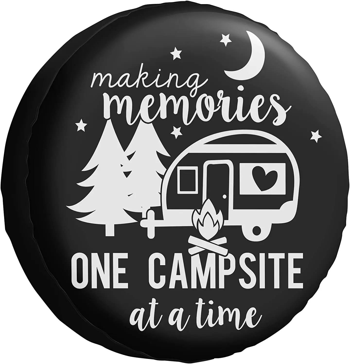 

YZ-MAMU Making Memories One Campsite at A Time Spare Tire Cover Waterproof for Jeep Trailer RV SUV Truck Camper Travel Trailer A