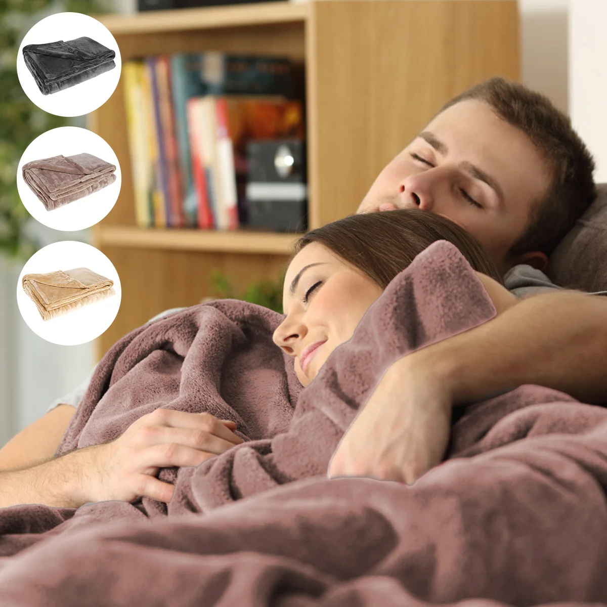 

Electric Blanket 63x33in Soft Flannel Heated Blanket USB Heating Throw for Bed Home Office Washable Fast Heating Warm Blankets
