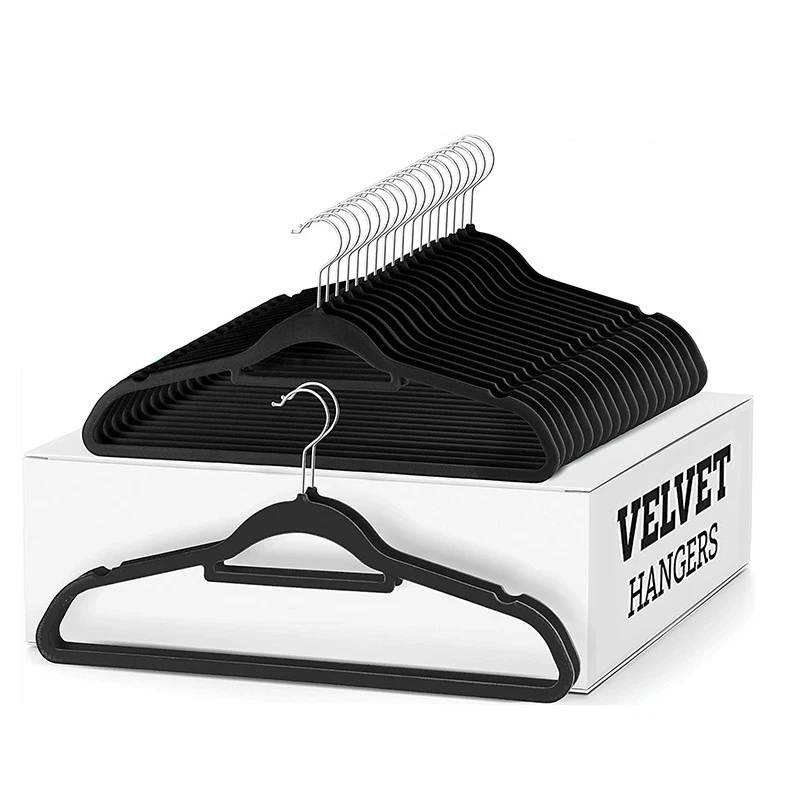 

ABS Flocking Non-slip Hanger for Skirt Suit Organizer Seamless Storage Wardrobe Magic Organizer Tie Rack for Bedroom Accessories