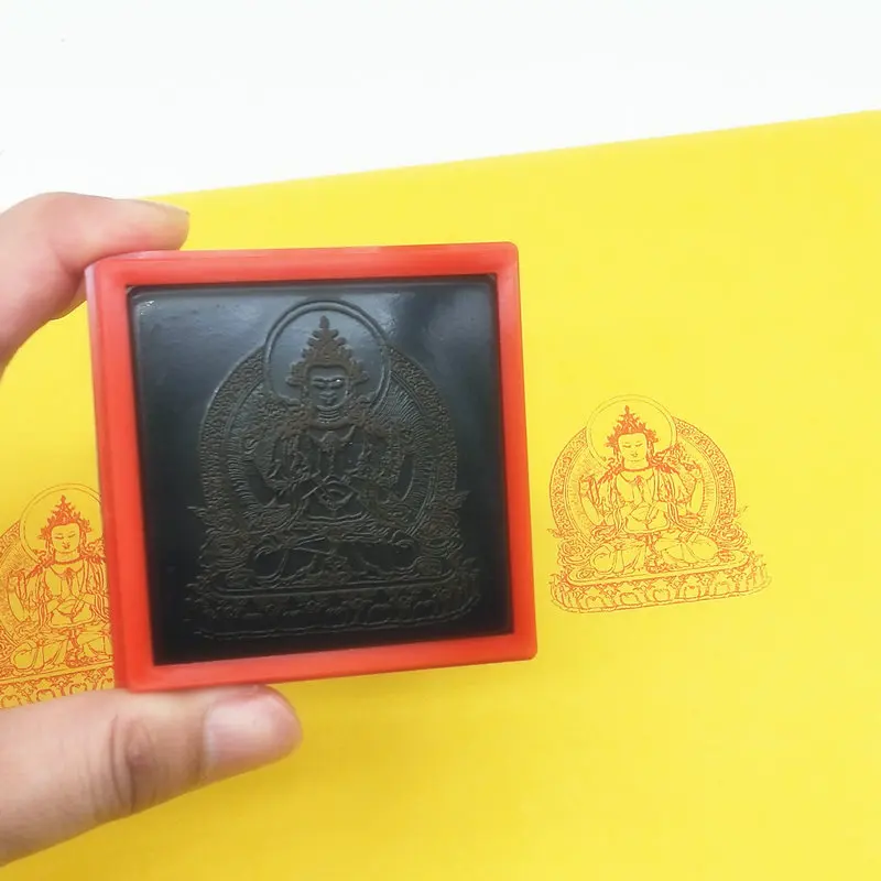 

Four arm Guanyin seal, Tibetan Buddha statues, Buddhist ritual supplies, Taoist ritual instruments, photosensitive seal