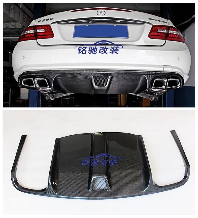 

Carbon Fiber Car Rear Trunk Lip Bumper Diffuser Splitters Protector Cover For Benz e-class W207 E200 E260 E350 Coupe 2009-2012