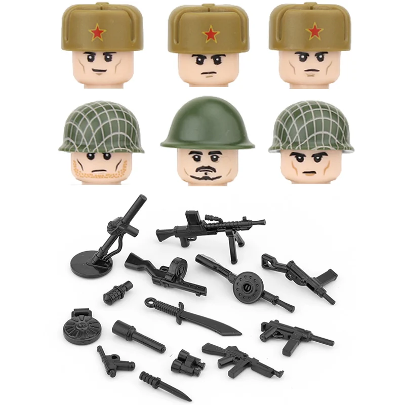 Второй мировой войны солдаты военные армейские фигурки строительные блоки