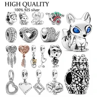 suitable for original pandora bracelet necklace s925 sterling silver stethoscope fox and dream catcher charm woman diy jewelry