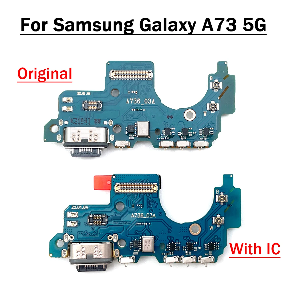 

10Pcs/lots Original New USB Charger Charging Port Dock Connector Board Flex For Samsung Galaxy A73 5G A736B Microphone Module