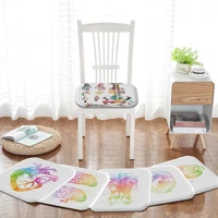 human anatomy medical muscle skeleton nordic printing dining chair cushion circular decoration seat for office desk stool mat