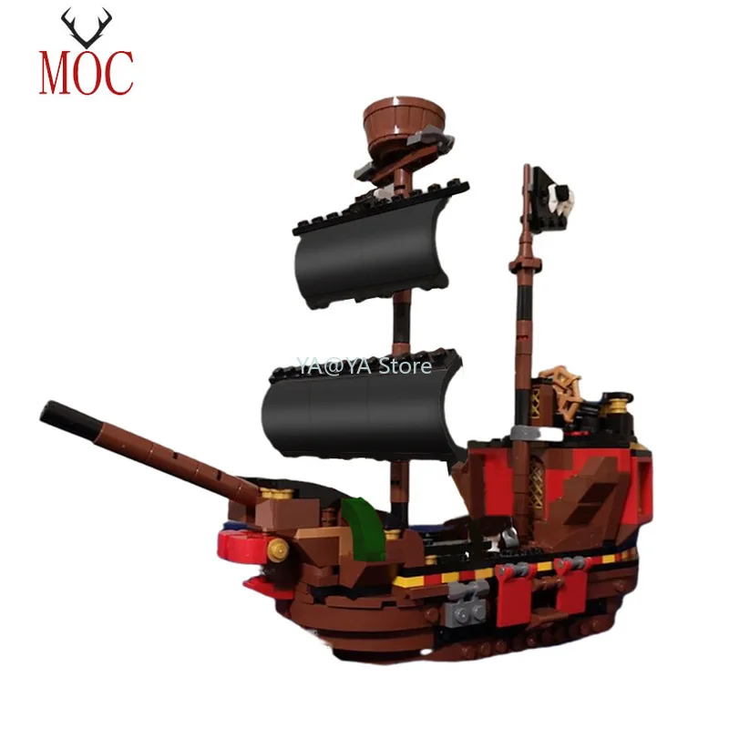 

Пиратский корабль MOC, совместимый с 31109, модель средневекового корабля, набор строительных блоков, строительные игрушки для детей, подарок н...