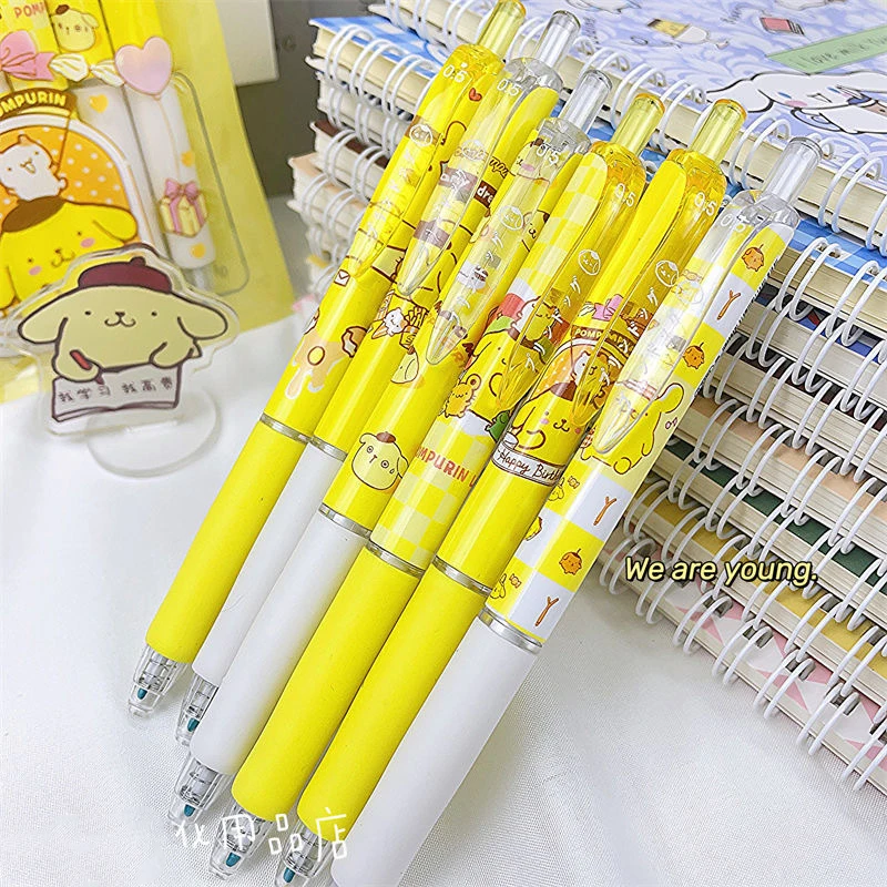 

6 шт., ручка унисекс с помпоном, Sanrio, 0,5