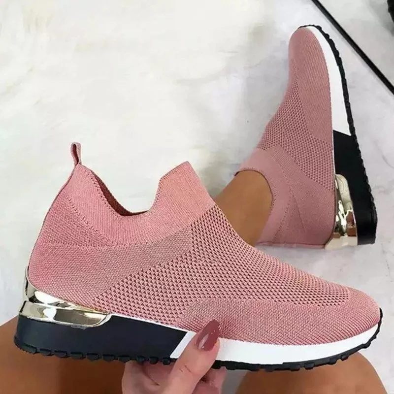 Woman Shoes 2023 Trendy Mesh Platform Sneakers Socks Shoes Tenis Breathable  Casual Sports Shoes Women Flats Zapatos Mujer