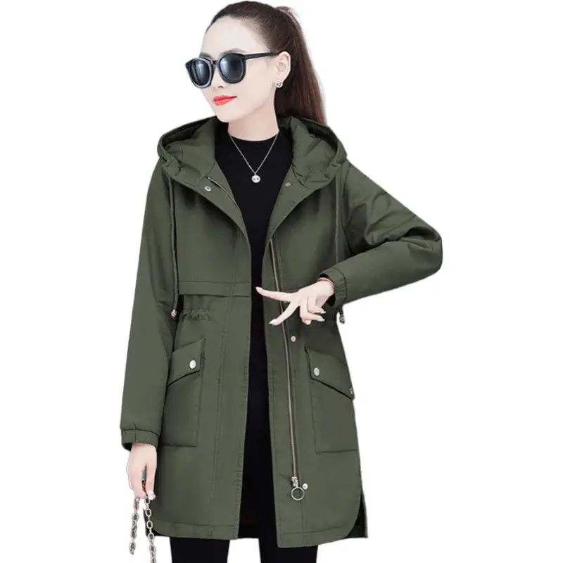Plus Velvet Thick Warm Jacket Women 2023 Autumn Winter New Cotton Hooded Loose Parkas Coat Casual Female Parka Outwear Clothing