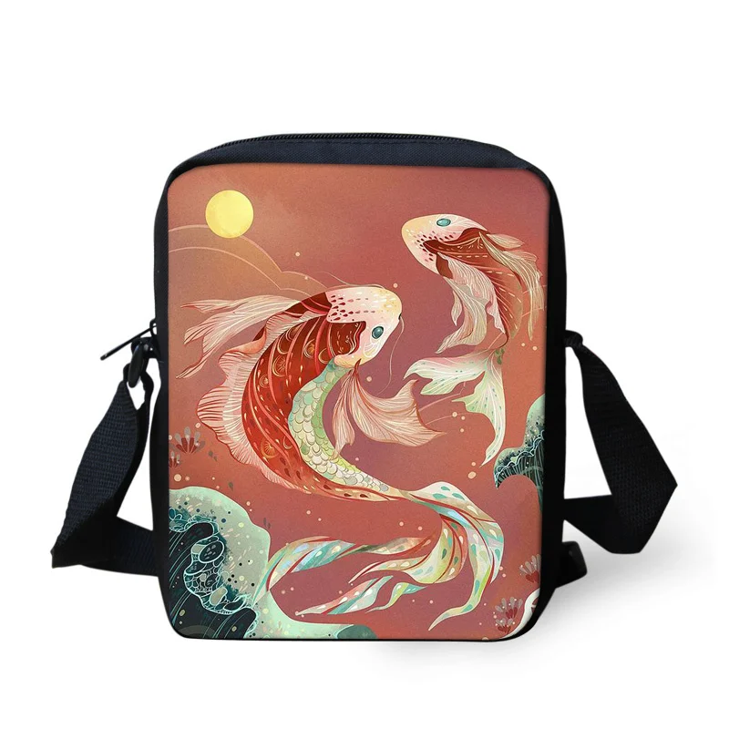 

Ukiyoe Style Pattern Teenager Kids Messenger Bag Casual Cross-body Bags Women Shoulder Bag Holiday Gift Bag