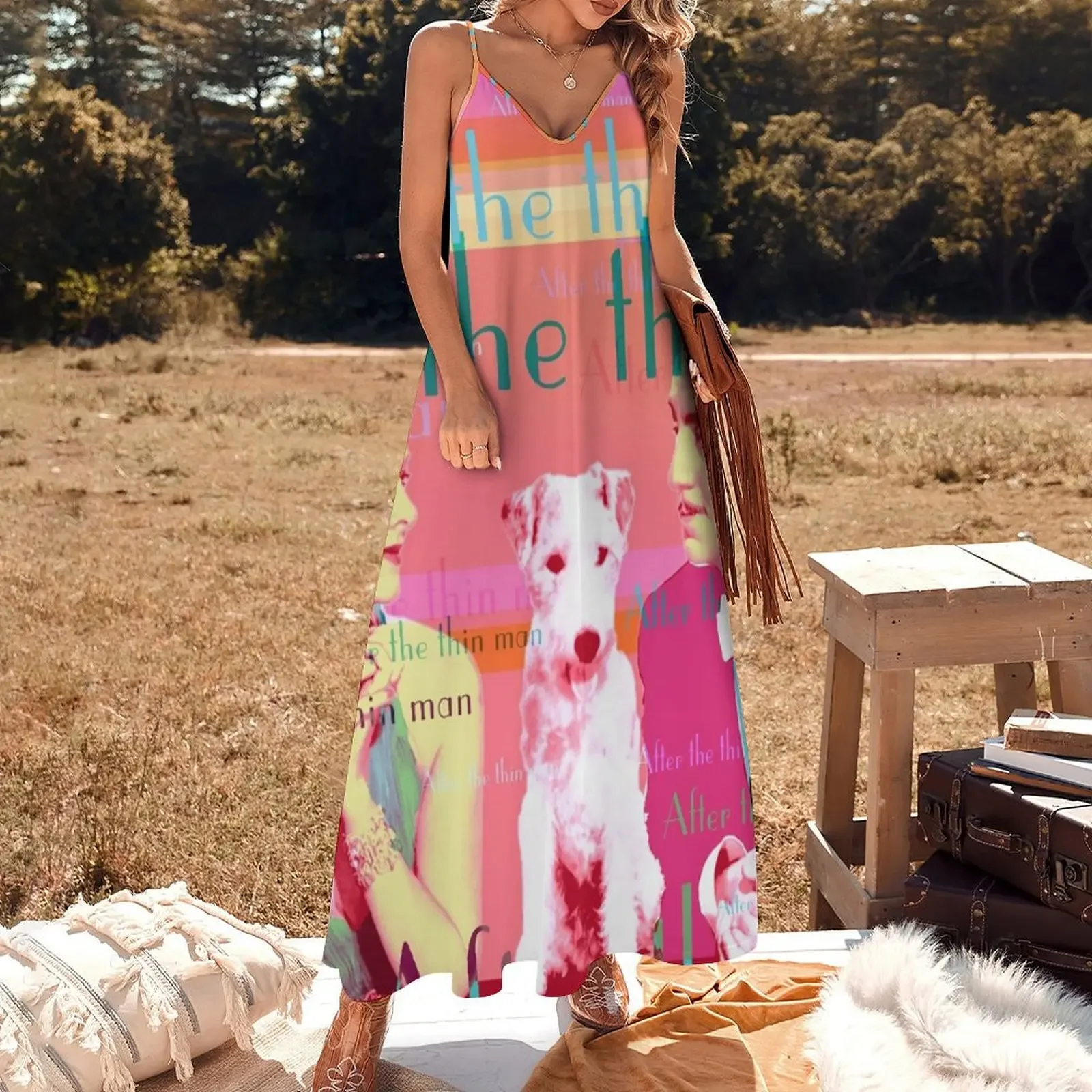 После тонкого мужчины с William Powell и Myra Loy and Dog Asta Платье без рукавов Женские платья