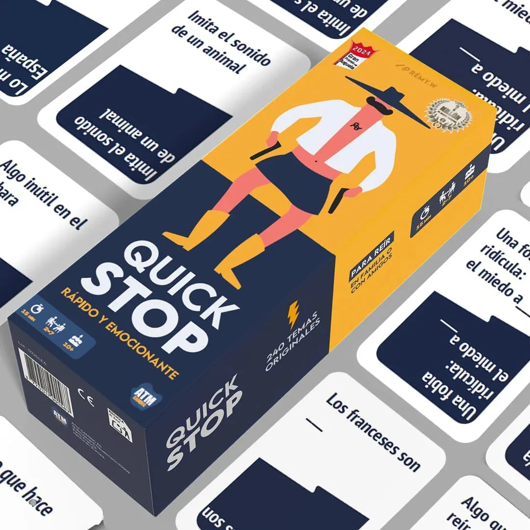 Фото Настольная игра Quick Stop на испанском языке, веселая развлекательная игра для семьи и друзей, портативные игральные карты для путешествий №1